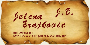 Jelena Brajković vizit kartica